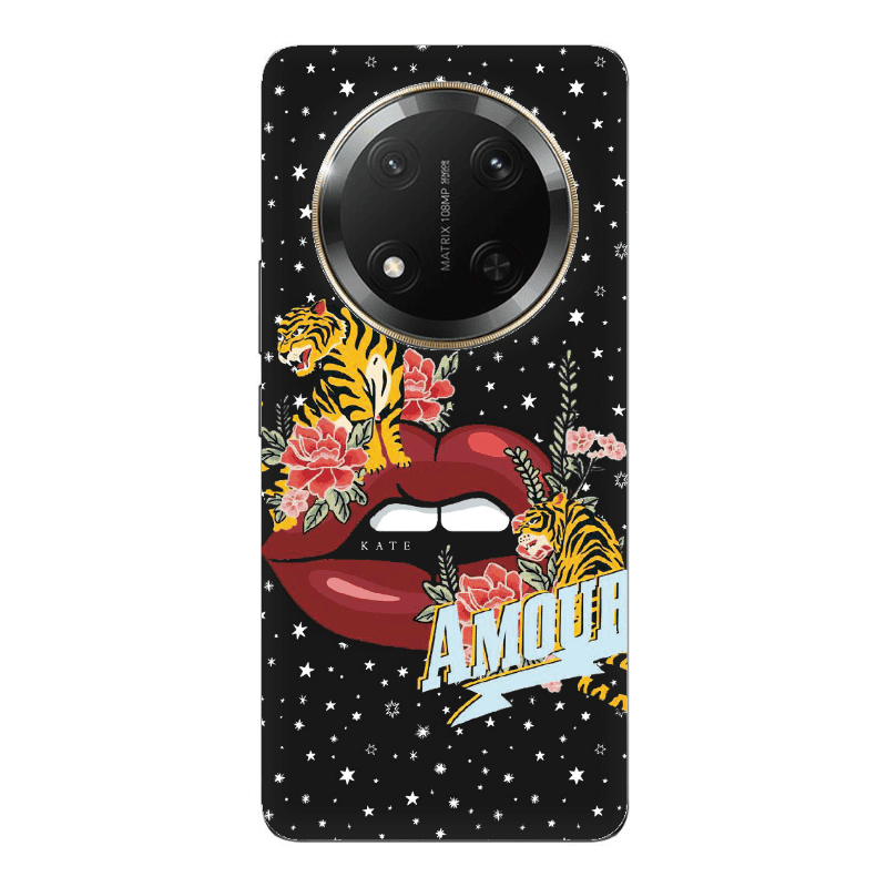 Honor Magic 7 Lite Amour Black Colored Silicone TPU Θήκη